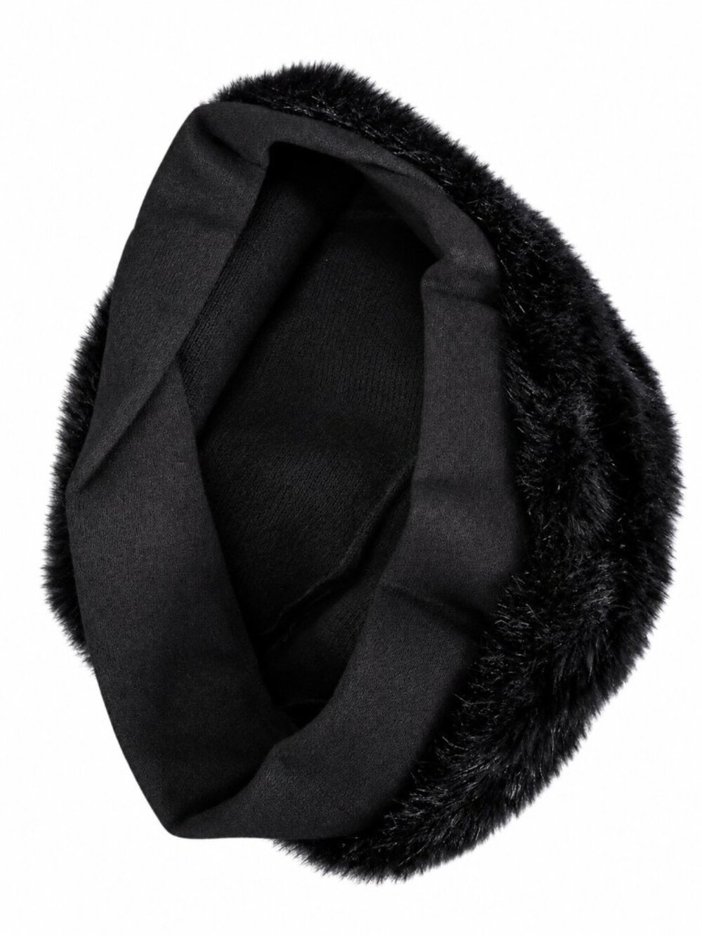 Vintage 1950s 1960s Black Faux Fur Toque Cossack Pillbox Hat 22 Inch - Picture 8 of 9